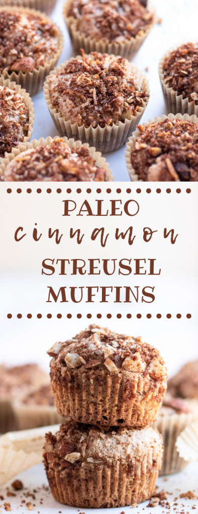 paleo cinnamon streusel muffins