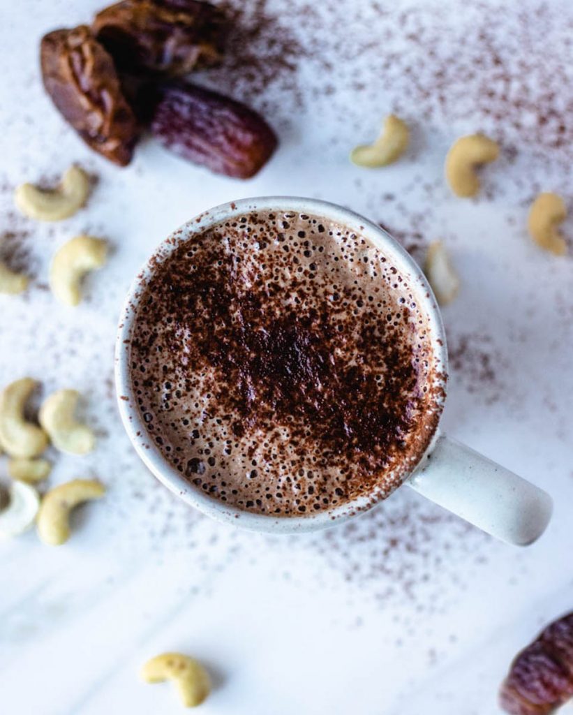 dairy free hot chocolate, paleo hot chocolate, pumpkin spice hot chocolate