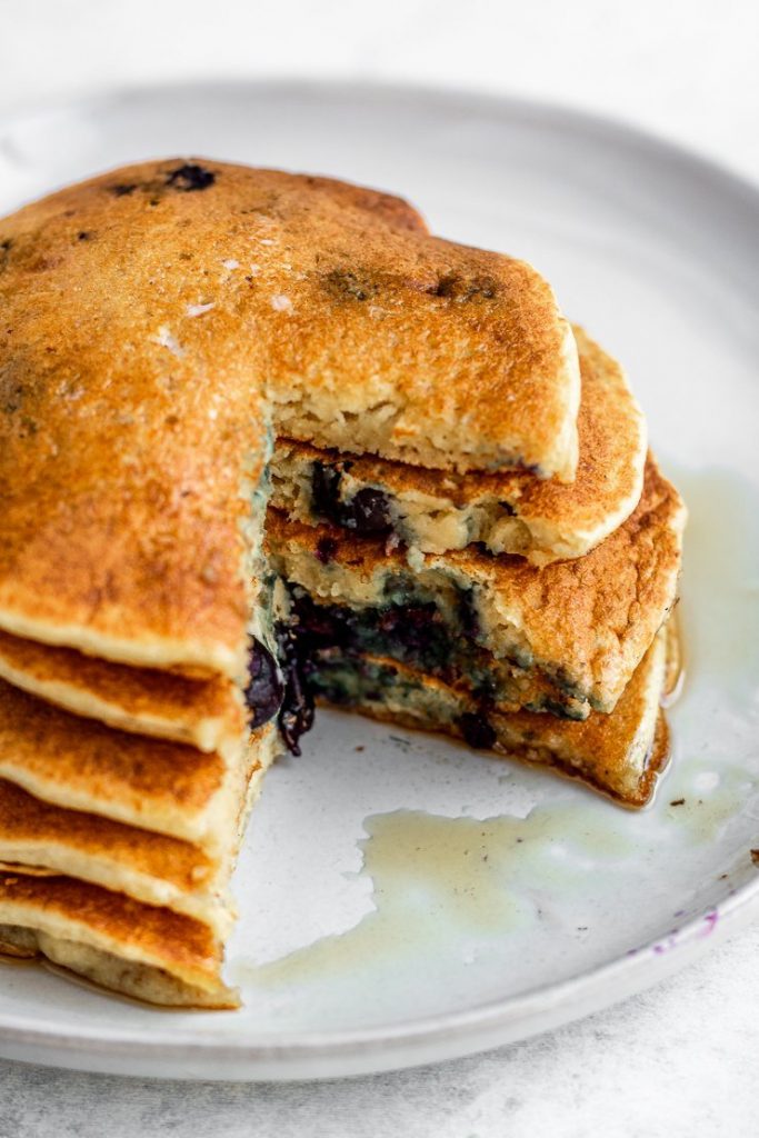 gluten free blueberry pancakes