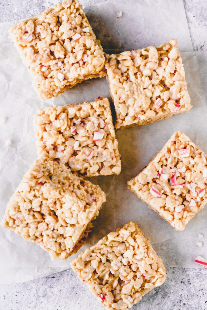 peppermint rice krispie treats